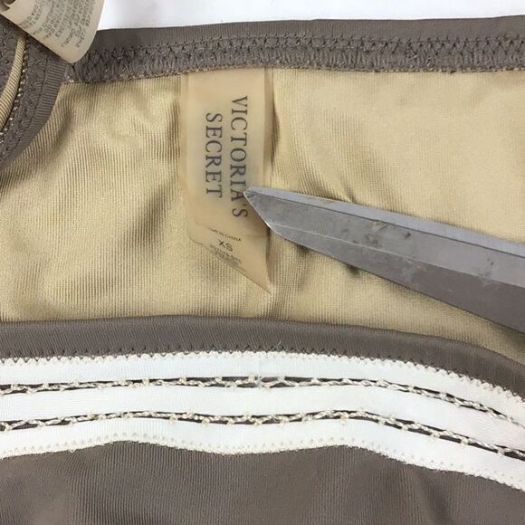 Victoria’s Secret Taupe W/White Lace Bikini Suit - Picture 9 of 10